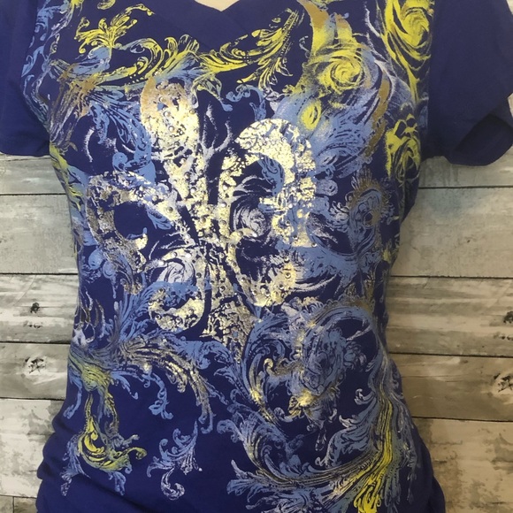 ❤️ (3/$15) Sz M Joe Boxer Fancy Blue Tshirt - Picture 2 of 7